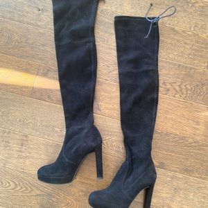 Stuart Weitzman Highland boots / plathighland boots
